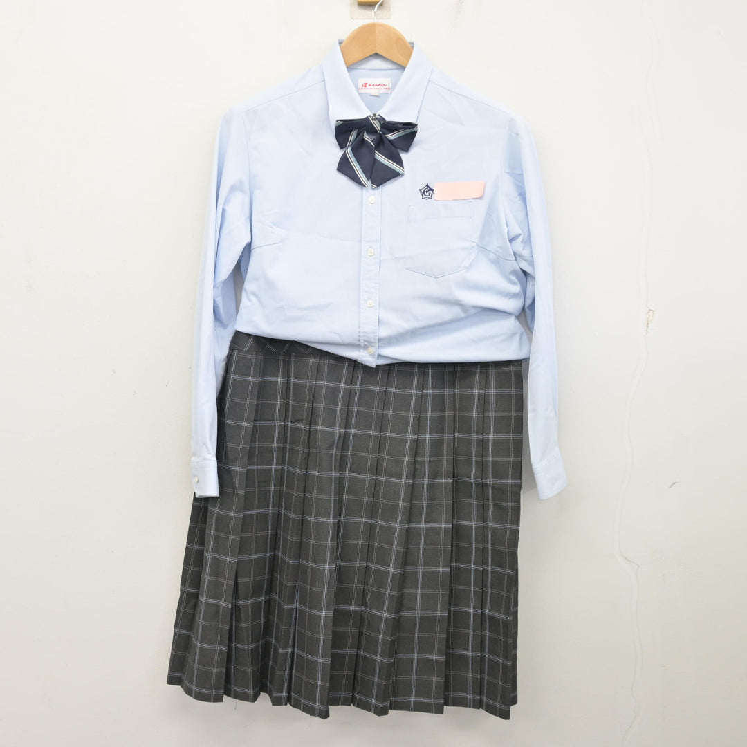 中古】北海道 五稜郭中学校 女子制服 4点 (ブレザー・シャツ・スカート 