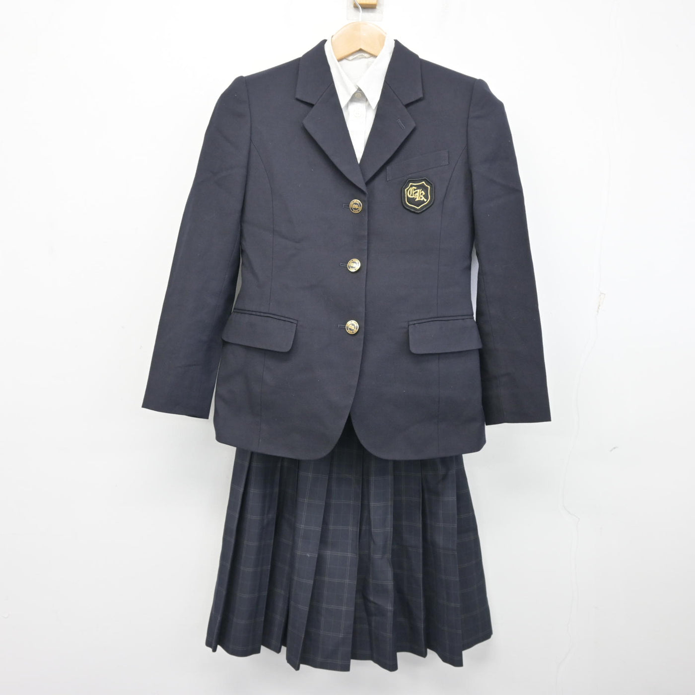 中古】千葉県 千葉経済大学附属高等学校 女子制服 4点 (ブレザー