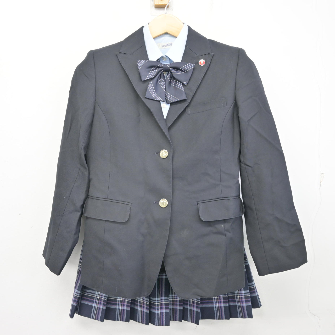 中古】神奈川県 横浜学園高等学校 女子制服 6点 (ブレザー・シャツ