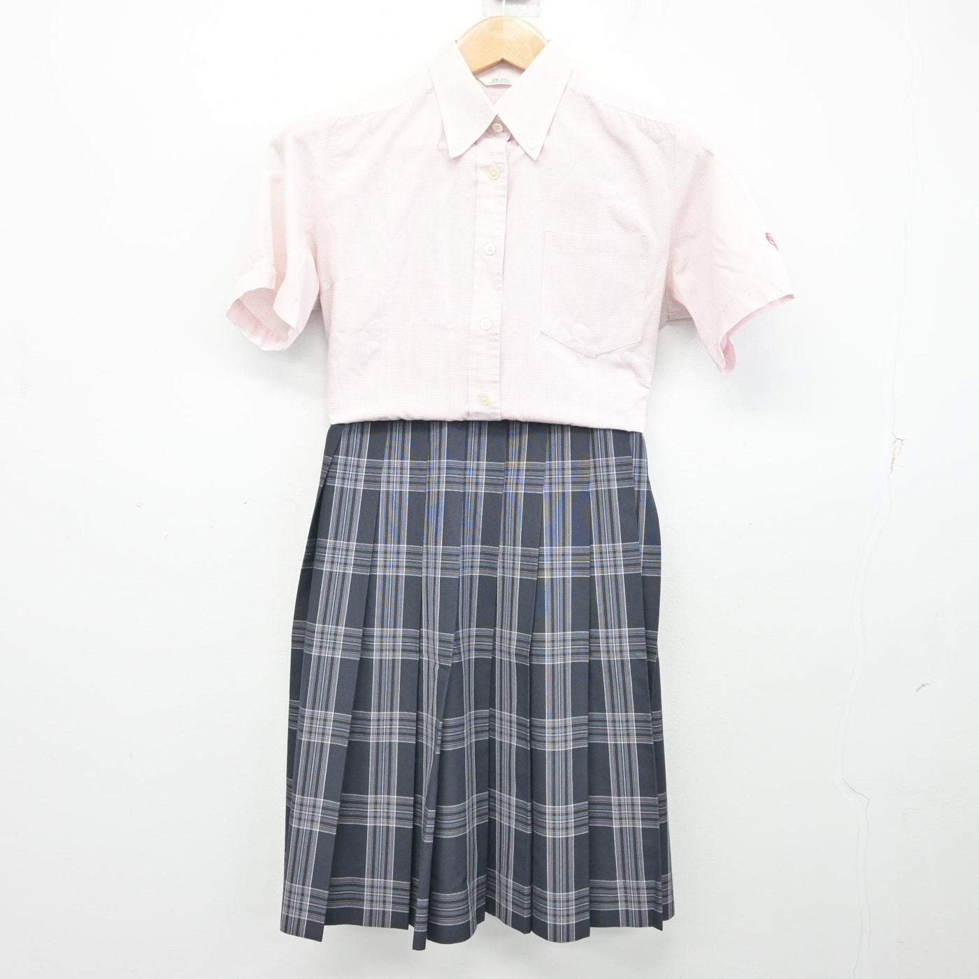 中古】鹿児島県 樟南高等学校 女子制服 2点 (シャツ・スカート 