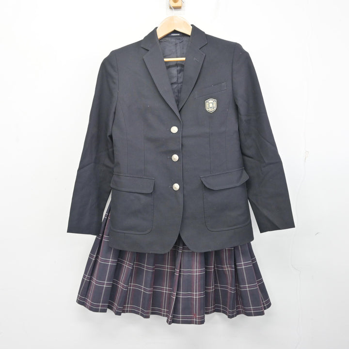 中古】京都府 木津高等学校 女子制服 3点 (ブレザー・スカート