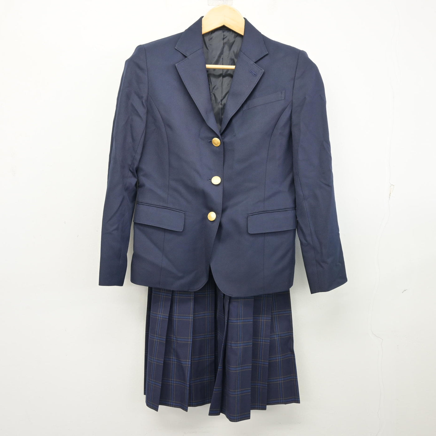 中古】北海道 札幌東商業高等学校 女子制服 2点 (ブレザー・スカート 
