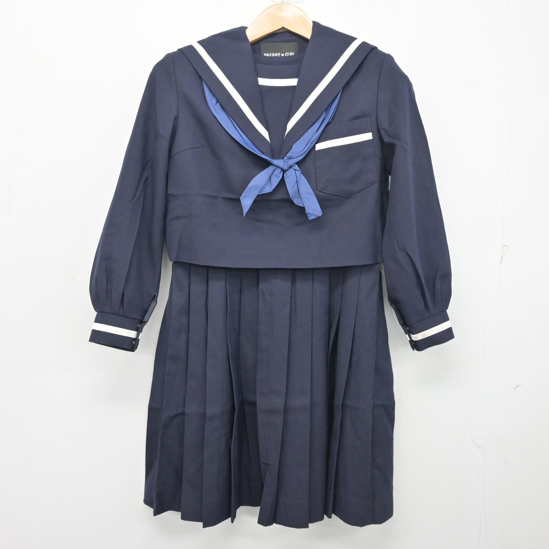 中古】熊本県 藤園中学校 女子制服 3点 (セーラー服・ジャンパー