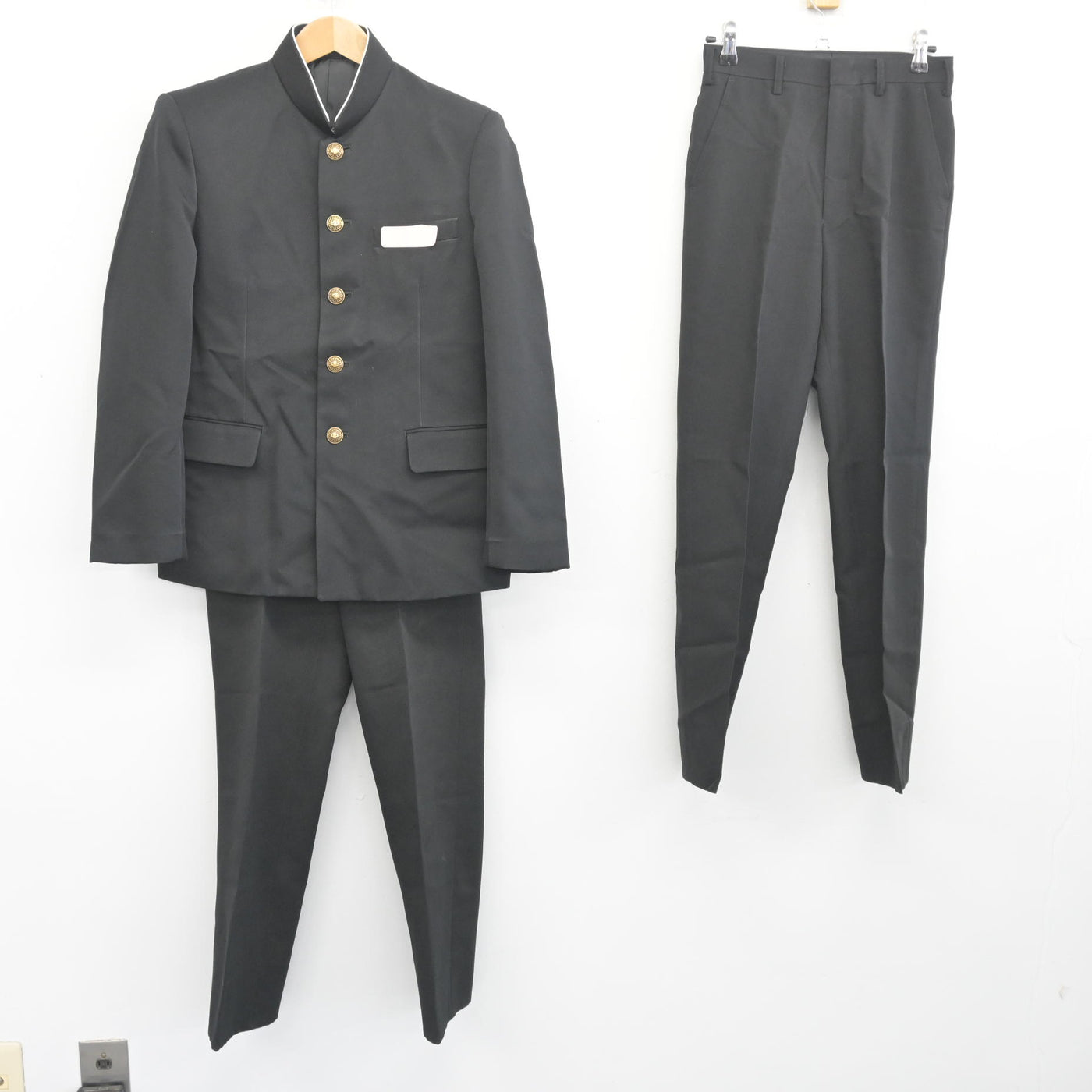 中古】兵庫県 衣川中学校 男子制服 3点 (学ラン・ズボン・ズボン 