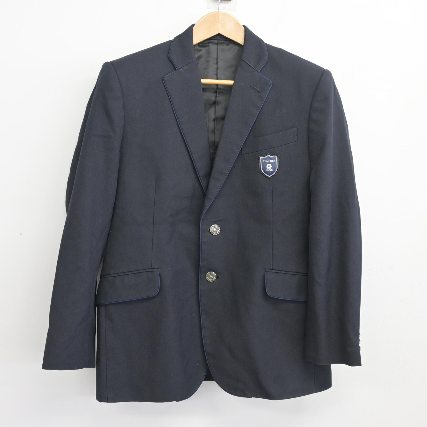 中古】福島県 会津若松ザベリオ学園中学校 男子制服 2点 (ブレザー