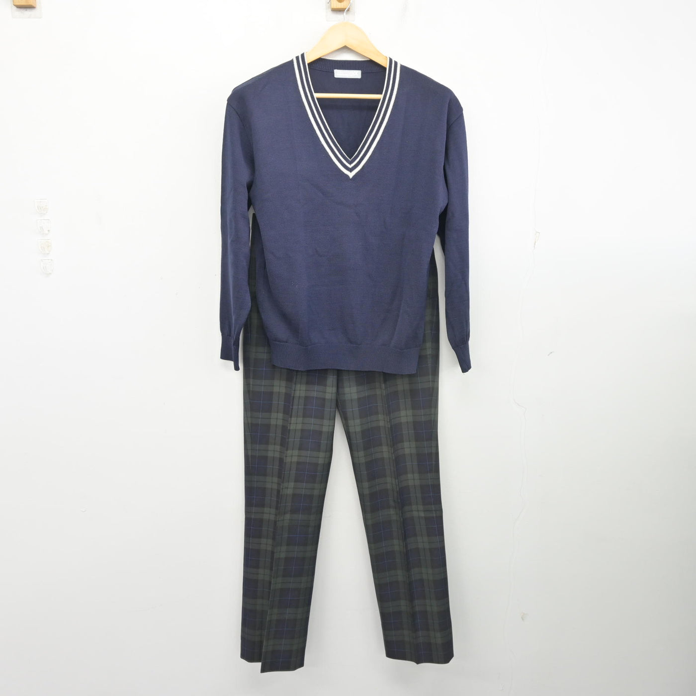 中古】埼玉県 本庄第一高等学校 男子制服 5点 (ブレザー・ニット 