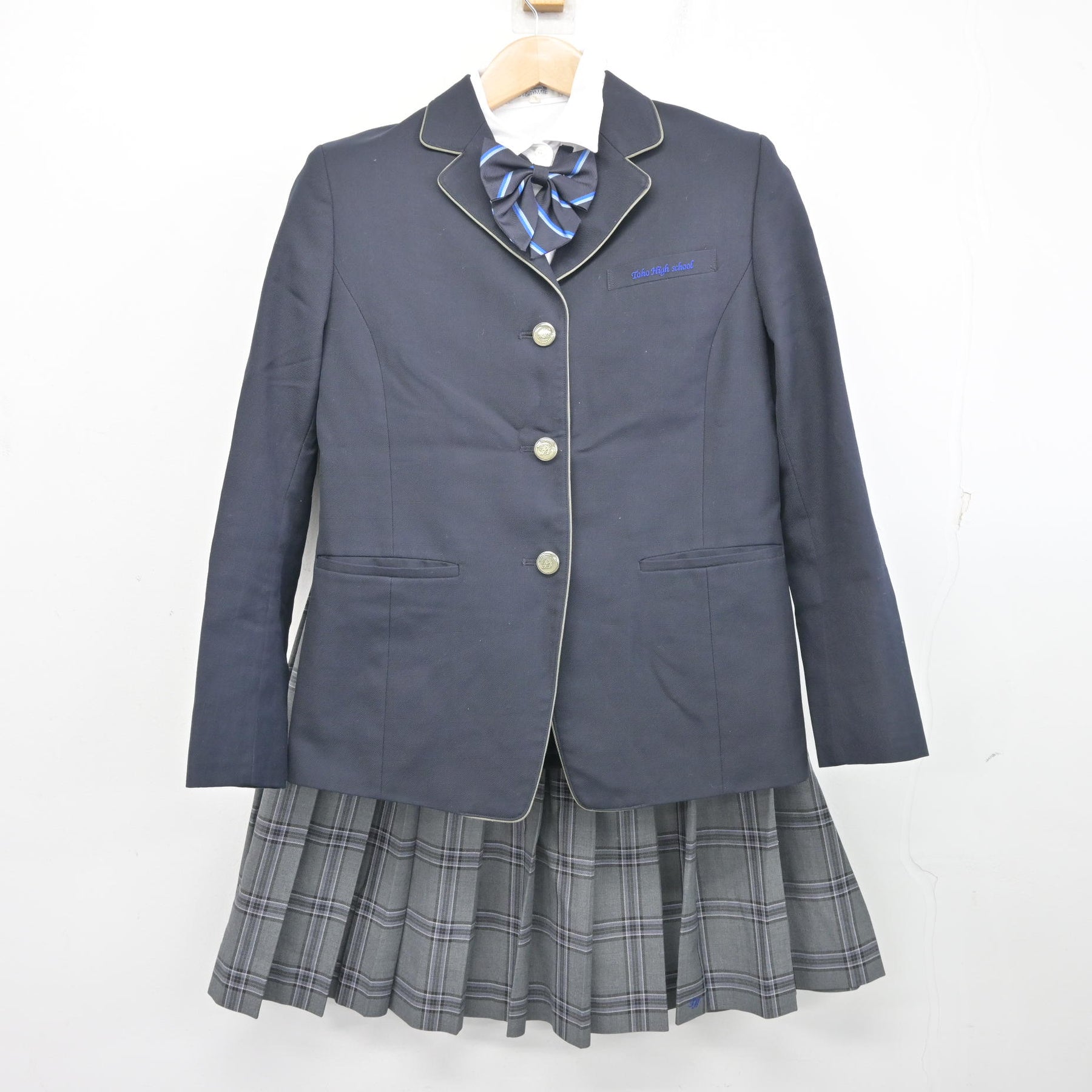 中古】北海道 札幌東豊高等学校 女子制服 4点 (ブレザー・シャツ