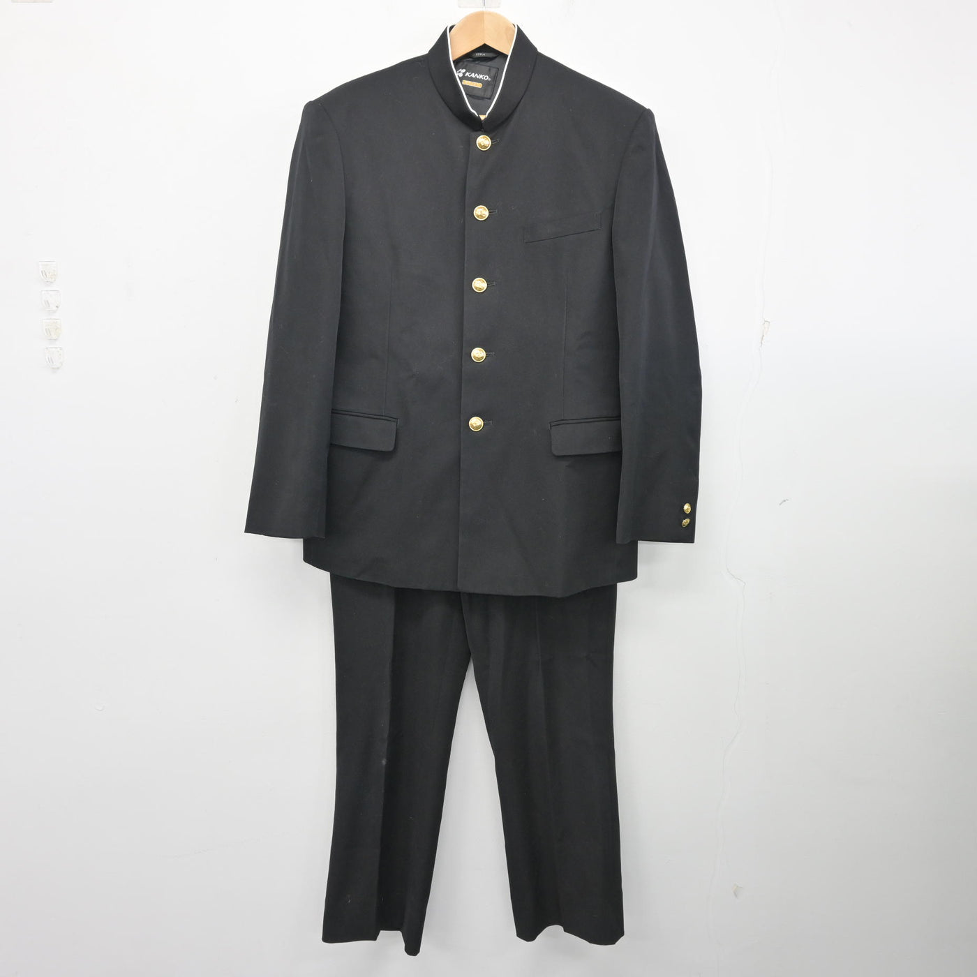 中古】広島県 五日市中学校 男子制服 3点 (学ラン・ニットベスト 