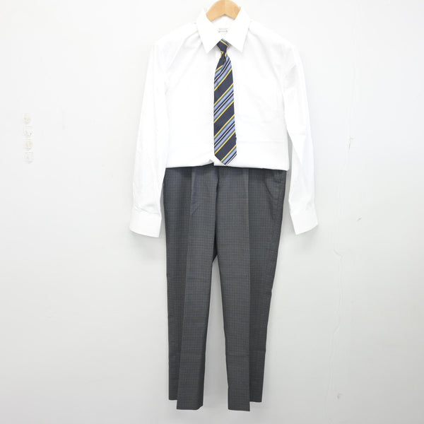 中古】岡山県 岡山芳泉高等学校 男子制服 3点 (シャツ・ズボン