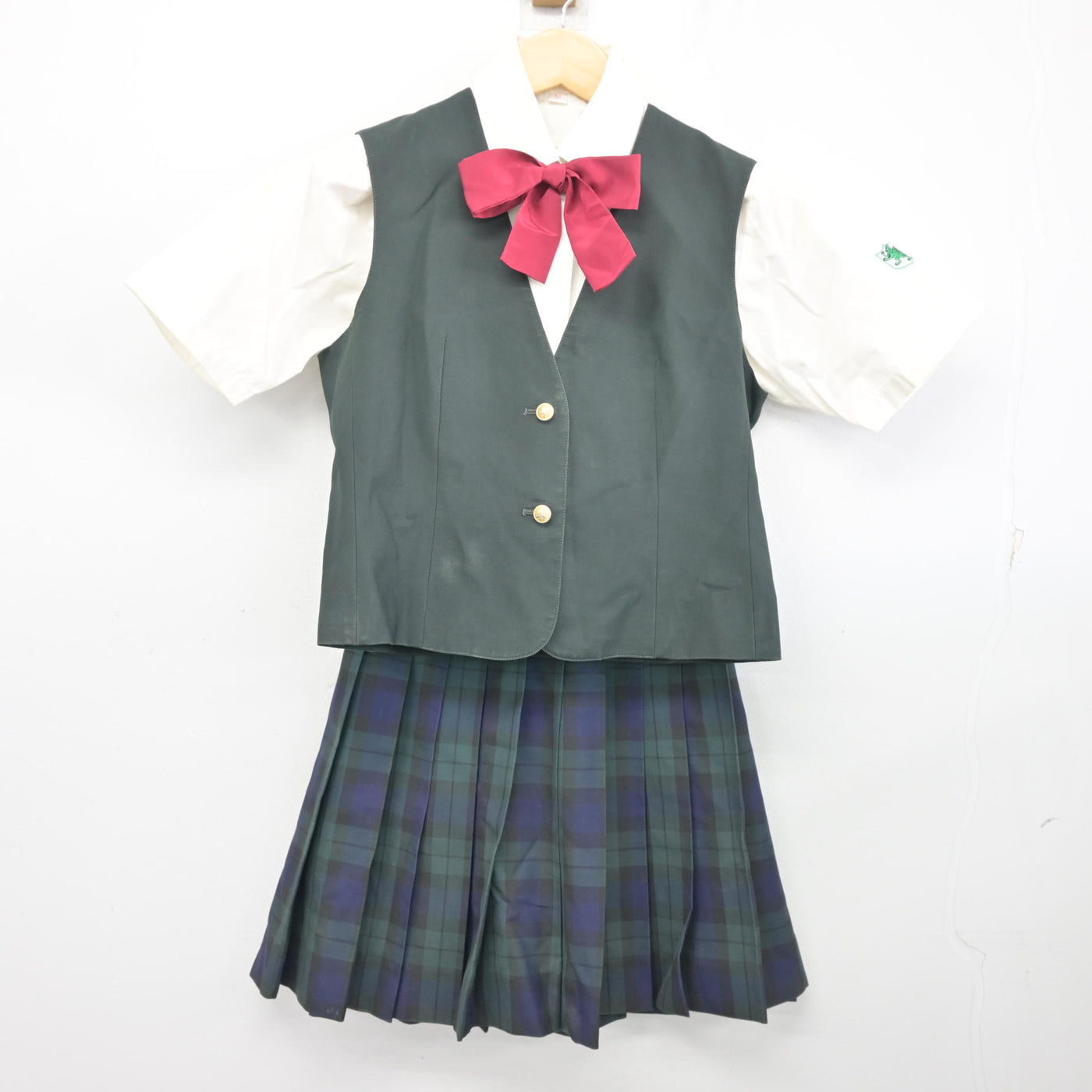 中古】宮城県 仙台育英学園高等学校 女子制服 4点 (ベスト・シャツ 