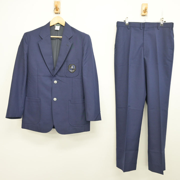 中古】京都府 槇島中学校 男子制服 2点 (ブレザー・ズボン) sf106846