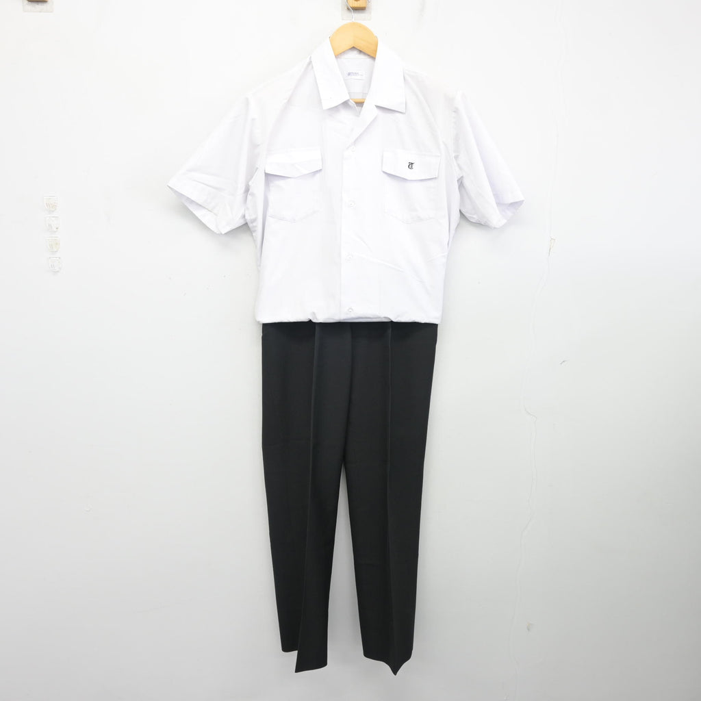 中古】鹿児島県 鶴丸高等学校 男子制服 2点 (シャツ・ズボン) sf106899