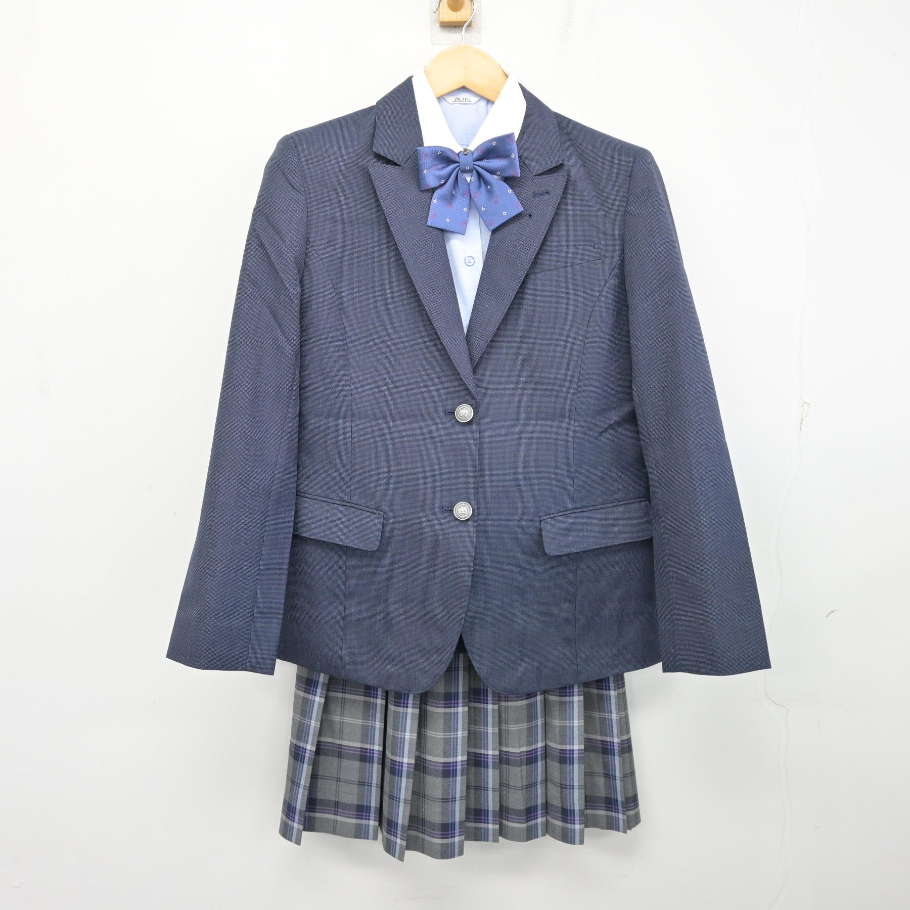 中古】大阪府 英真学園高等学校 女子制服 4点 (ブレザー・シャツ 