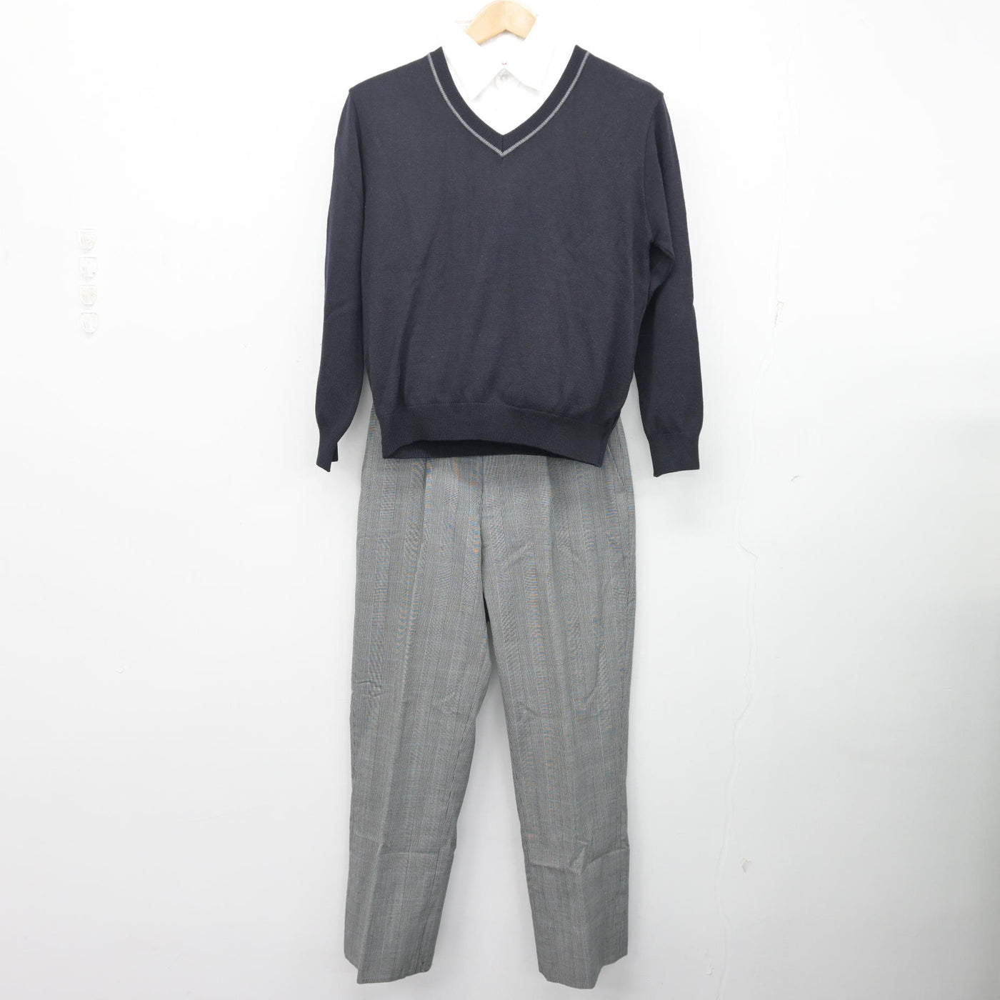 中古】香川県 香川中央高等学校 男子制服 3点 (ニット・シャツ・ズボン 