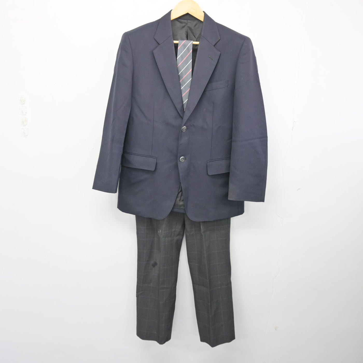 中古】石川県 松任高等学校 男子制服 3点 (ブレザー・ズボン) sf107092 