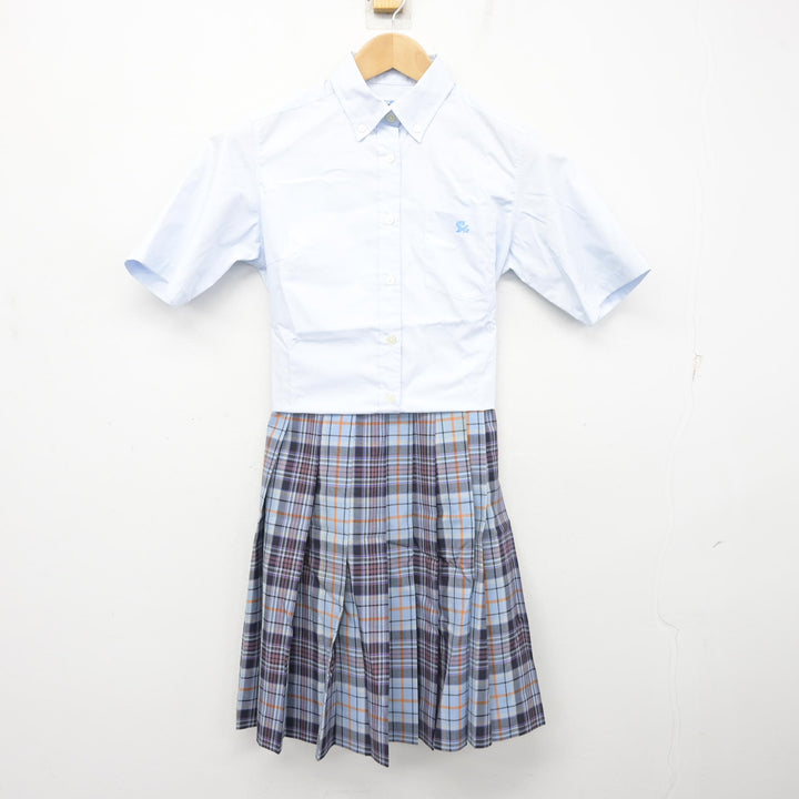 中古】埼玉県 清和学園高等学校 女子制服 3点 (ニットベスト・シャツ 