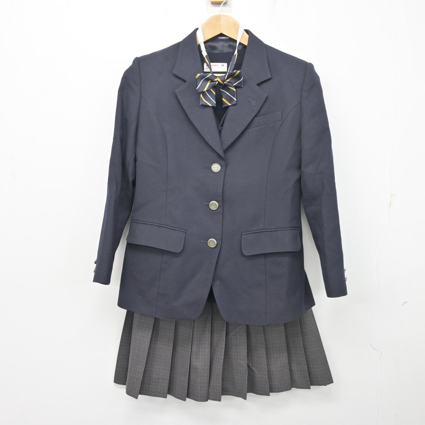 中古】北海道 札幌平岸高等学校 女子制服 4点 (ブレザー・ニット 