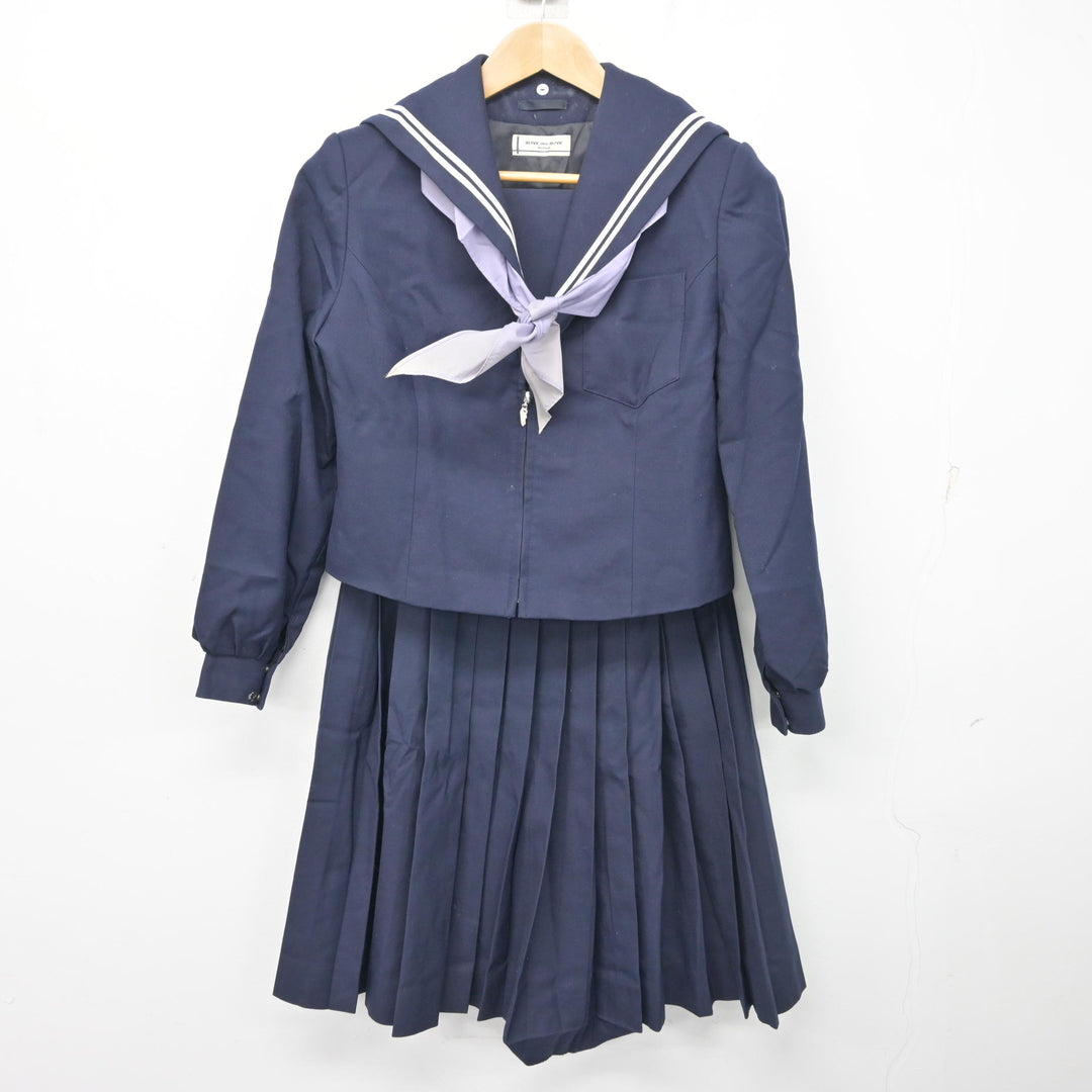 中古】愛知県 滝ノ水中学校 女子制服 3点 (セーラー服・スカート 