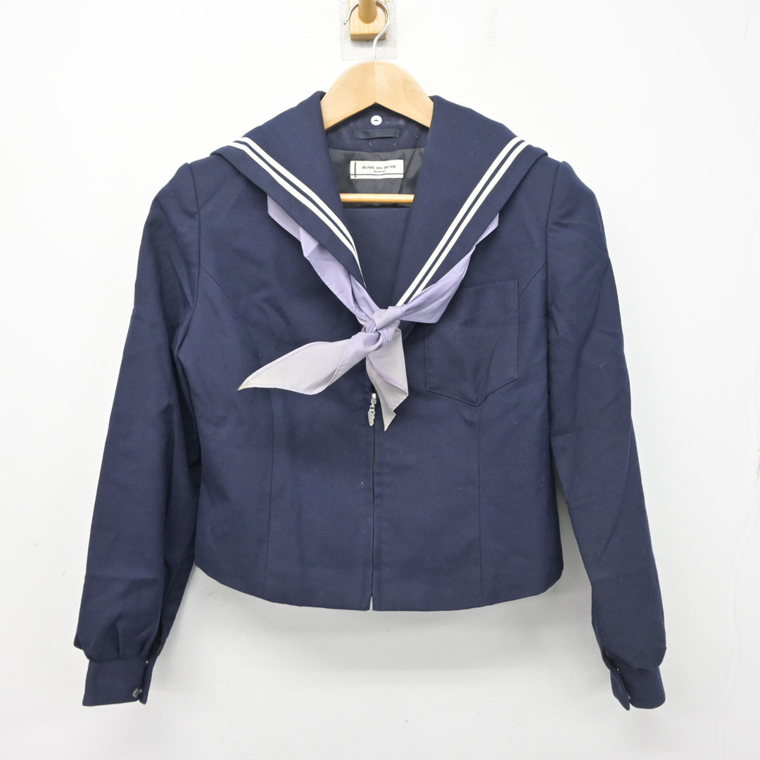 中古】愛知県 滝ノ水中学校 女子制服 3点 (セーラー服・スカート 