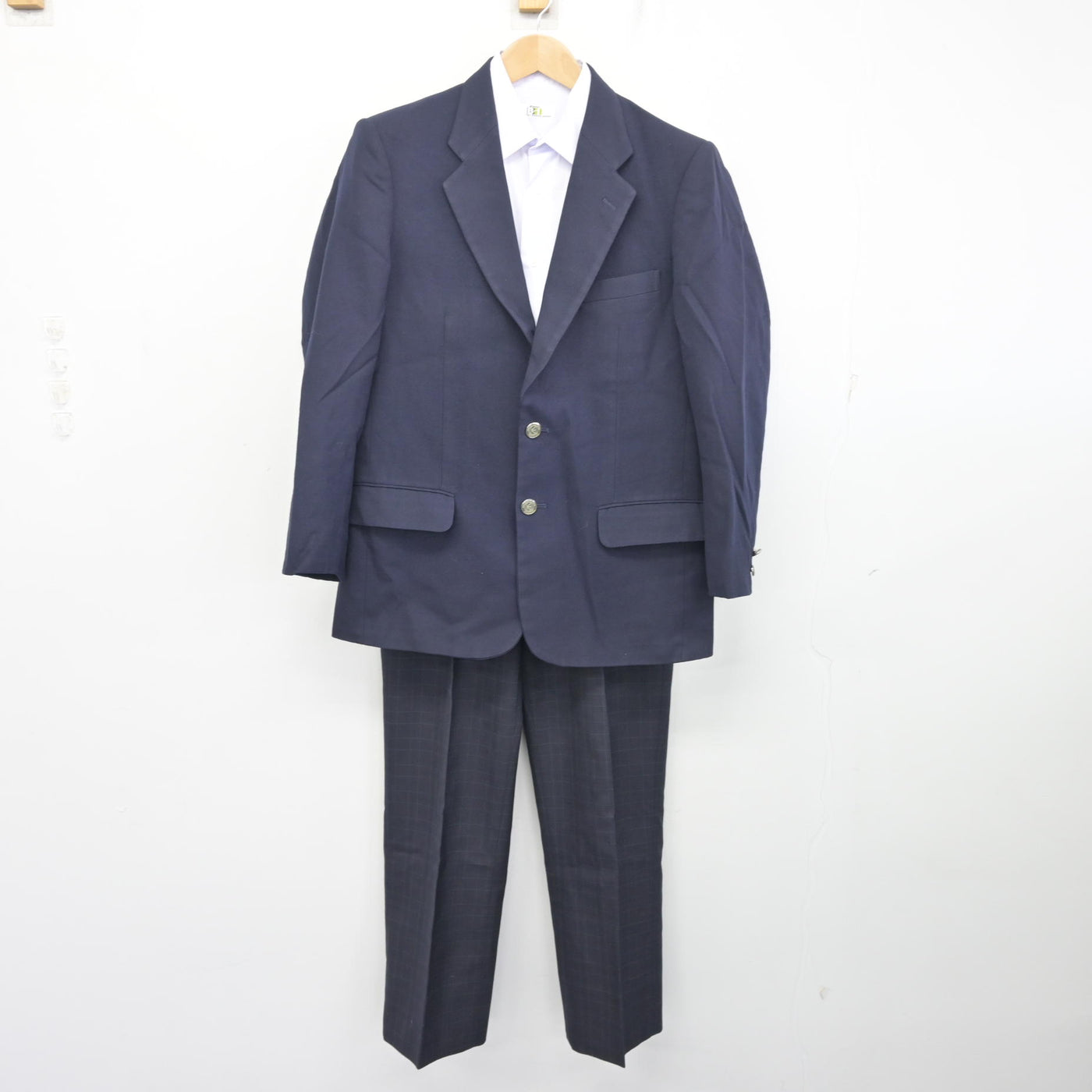 中古】神奈川県 港北高等学校 男子制服 3点 (ブレザー・シャツ・ズボン