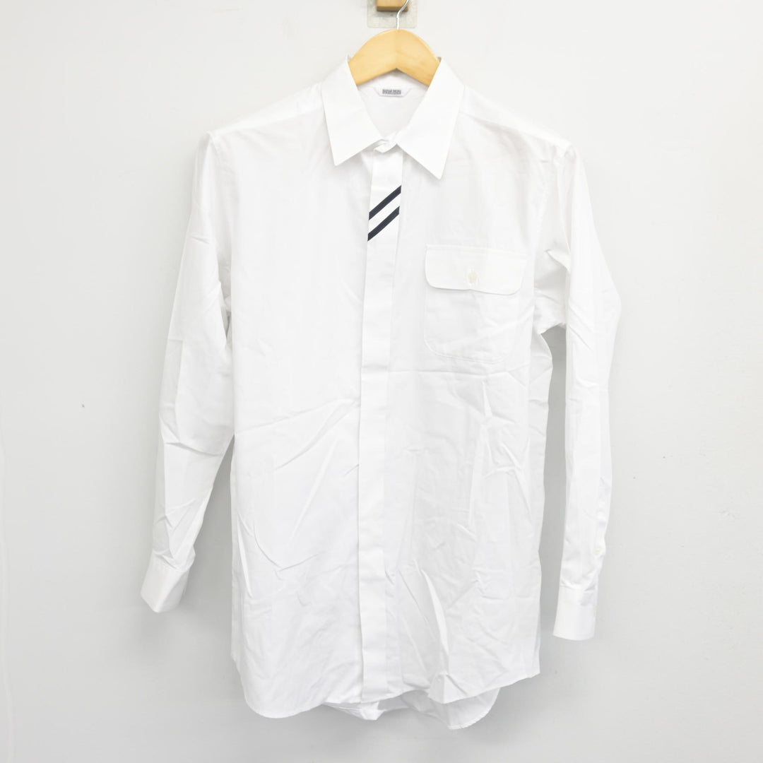 中古】岡山県 就実高等学校 男子制服 3点 (ブレザー・シャツ・ズボン 