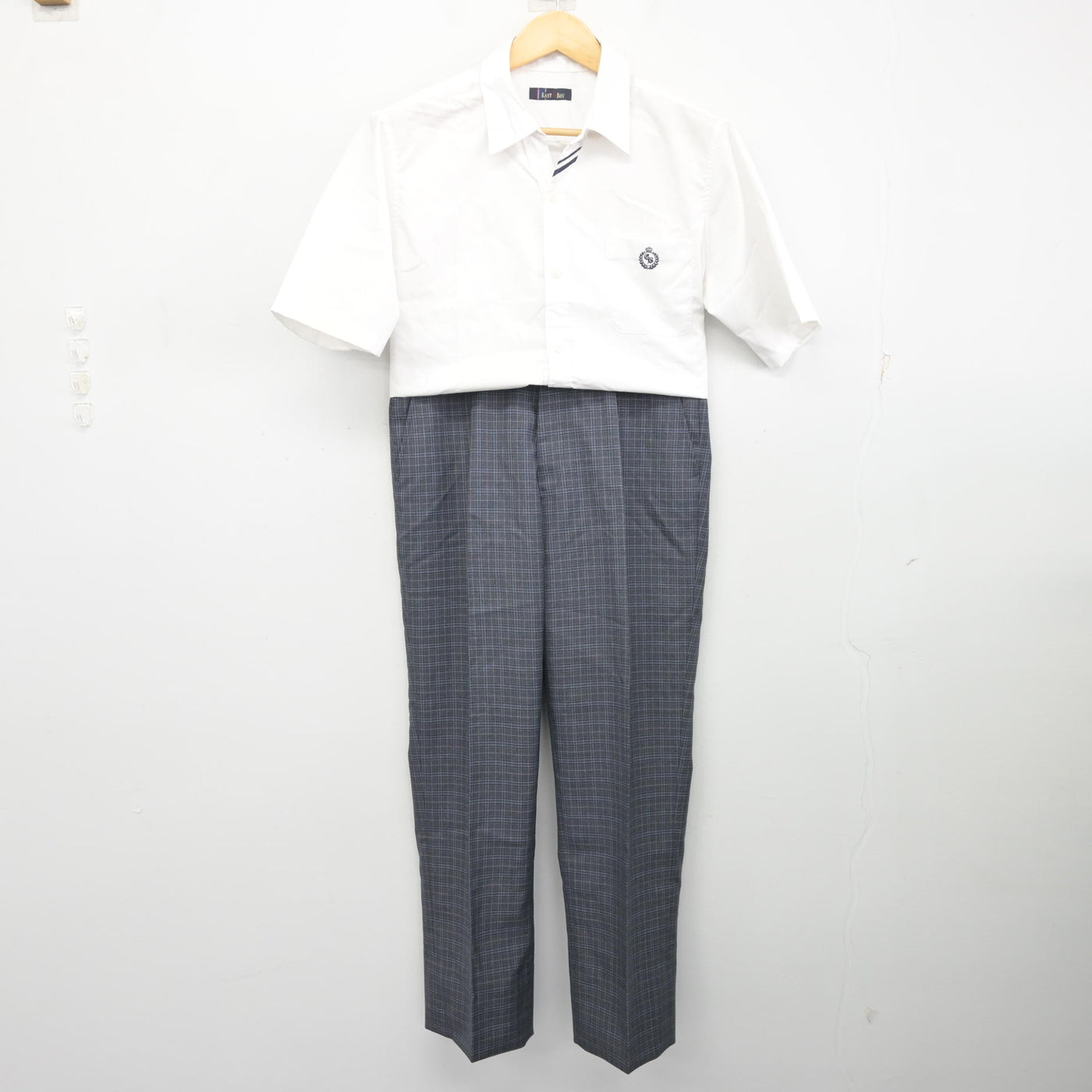 中古】愛媛県 松山学院高等学校 男子制服 2点 (シャツ・ズボン