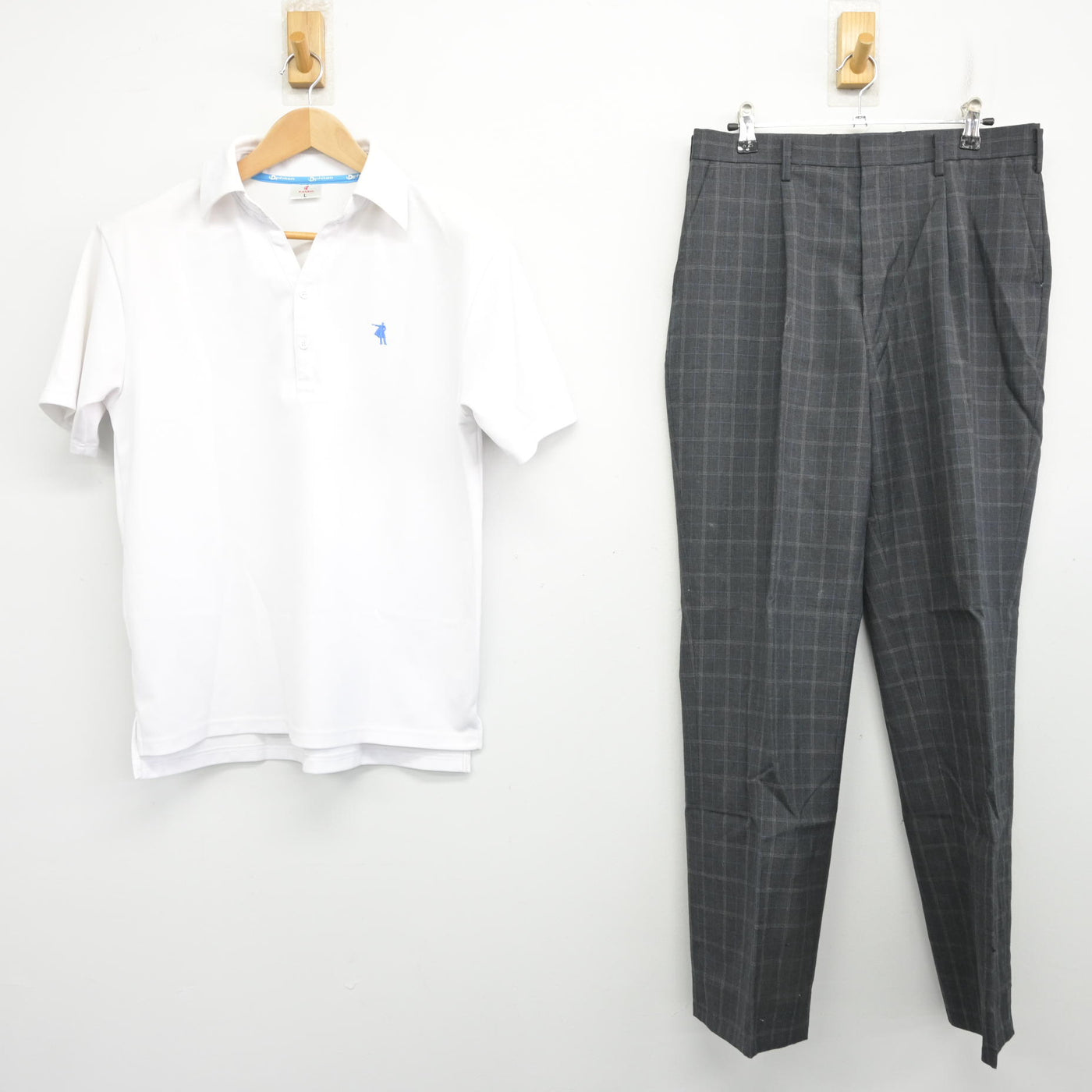 中古】愛知県 クラーク記念国際高等学校 男子制服 2点 (シャツ・ズボン 