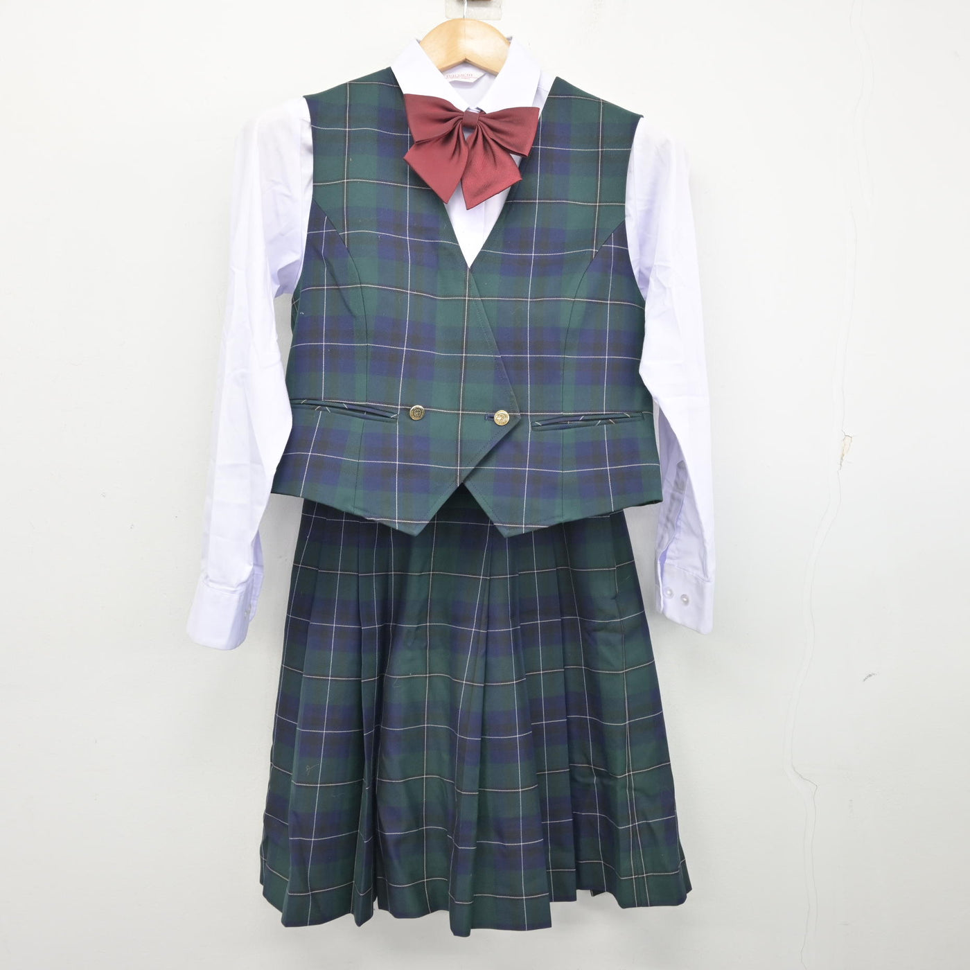 中古】北海道 札幌第一高等学校 女子制服 5点 (ブレザー・ベスト 