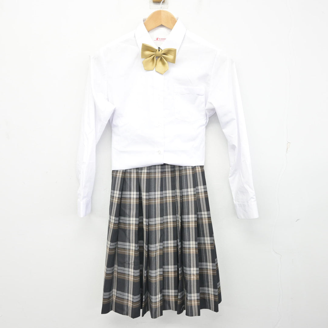 中古】北海道 江別第二中学校 女子制服 4点 (ブレザー・シャツ