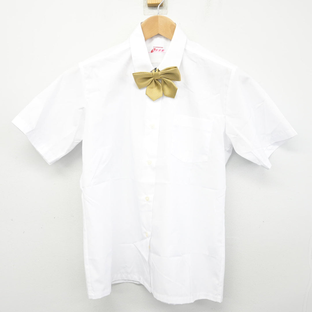中古】北海道 江別第二中学校 女子制服 3点 (ニットベスト・シャツ