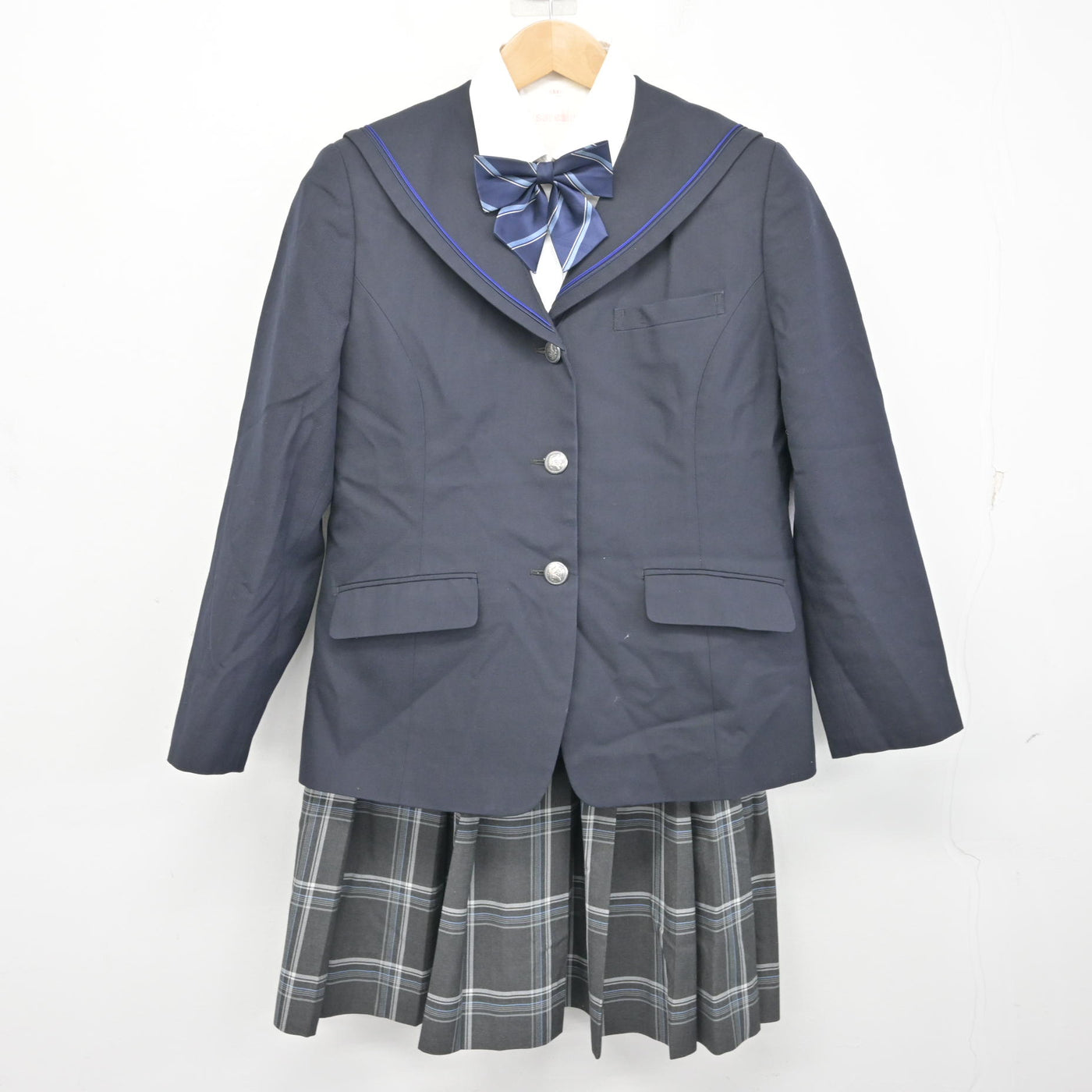 中古】静岡県 星美学園 静岡サレジオ高等学校 女子制服 4点 (ブレザー 
