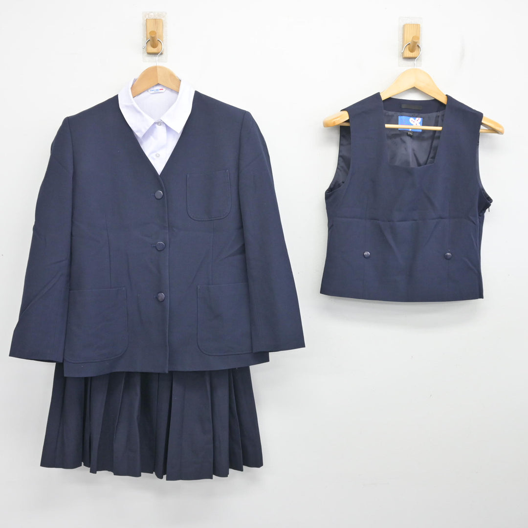 中古】埼玉県 大東中学校 女子制服 5点 (ブレザー・ベスト・シャツ 