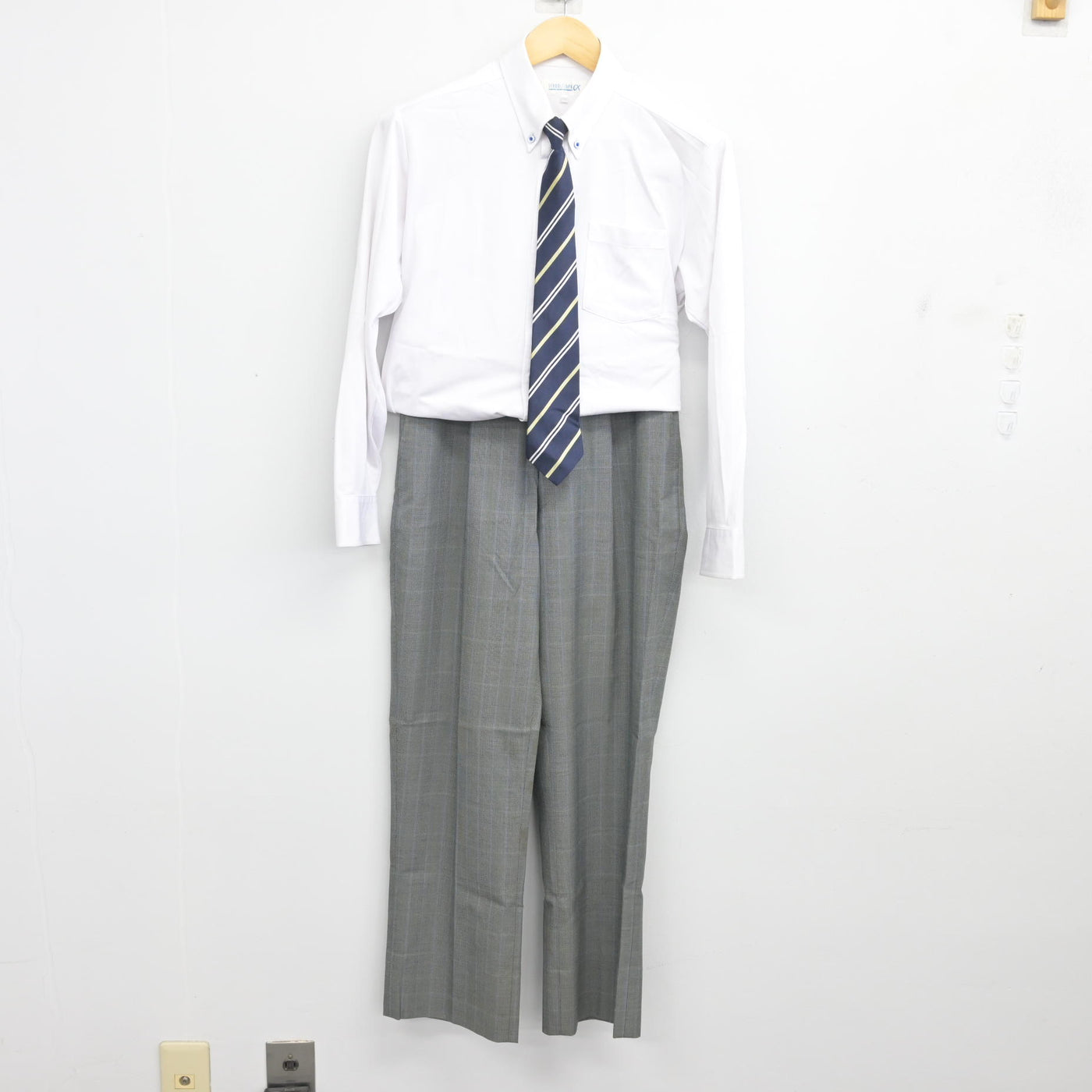 中古】兵庫県 小野工業高等学校 男子制服 5点 (ブレザー・ニット