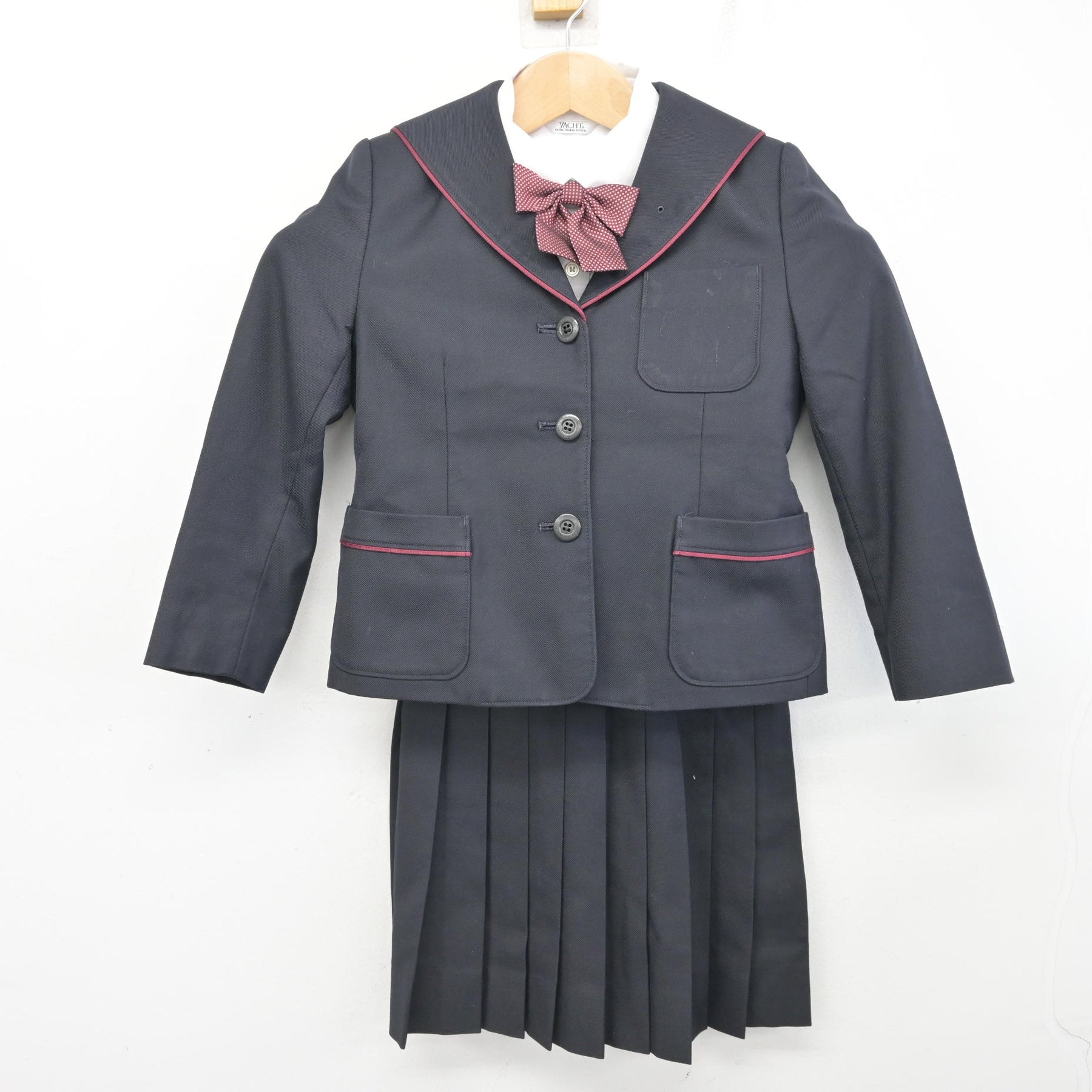 中古】東京都 淑徳小学校 女子制服 4点 (ブレザー・シャツ・スカート 