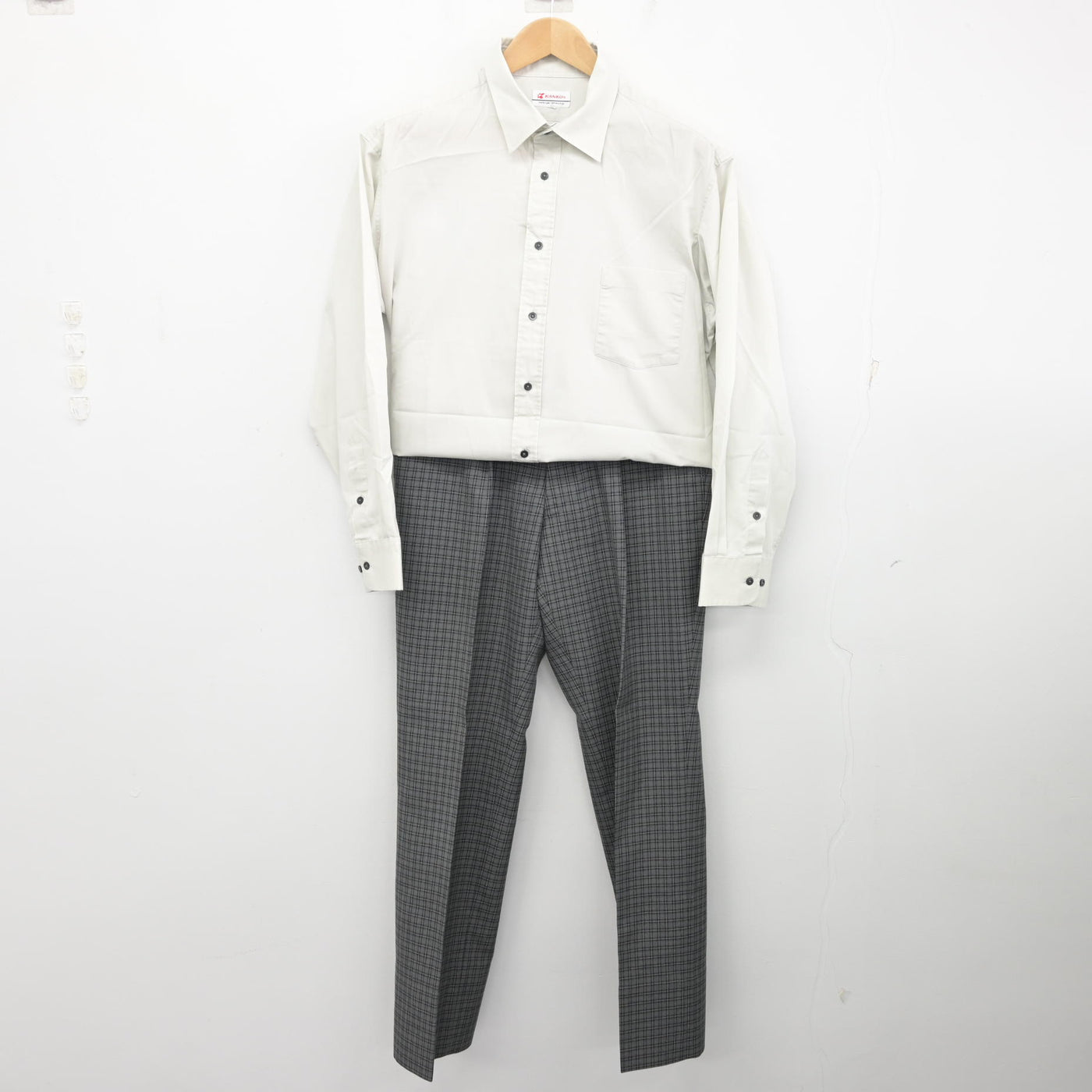中古】宮城県 仙台西高等学校 男子制服 3点 (ブレザー・シャツ・ズボン 