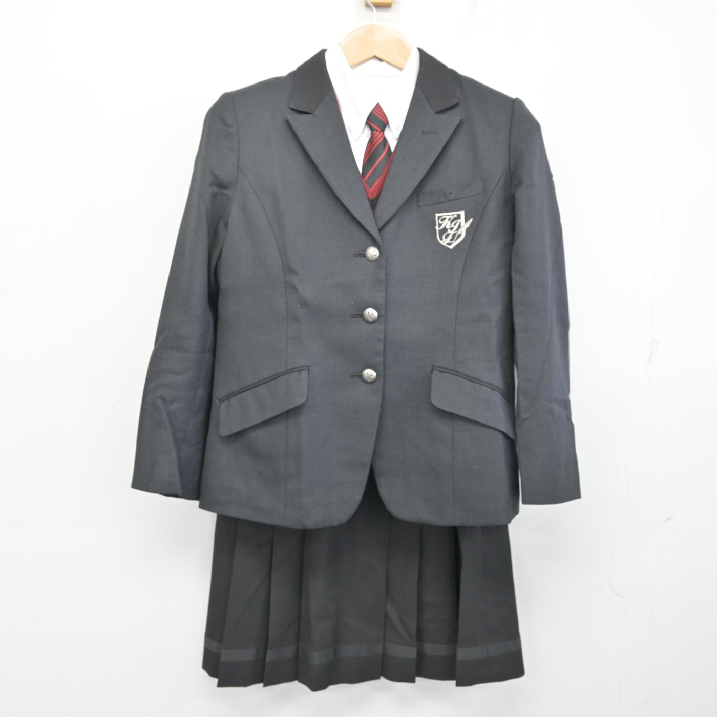 中古】福岡県 九州国際大学付属高等学校 女子制服 5点 (ブレザー