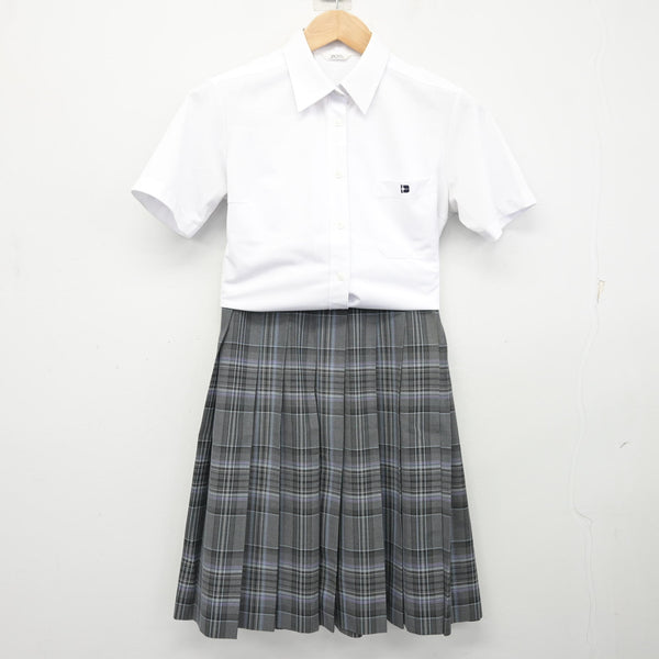 中古】埼玉県 叡明高等学校 女子制服 2点 (シャツ・スカート) sf108637
