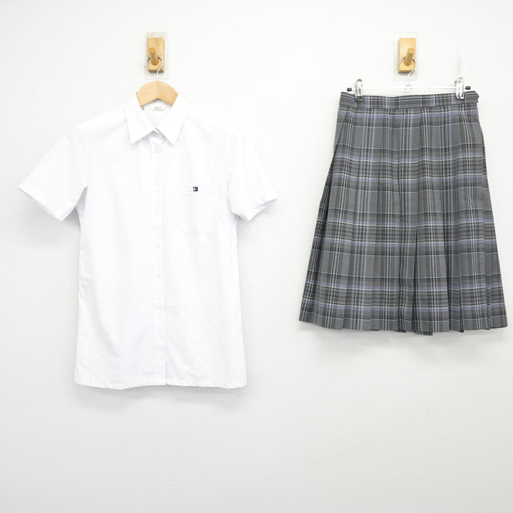中古】埼玉県 叡明高等学校 女子制服 2点 (シャツ・スカート) sf108637