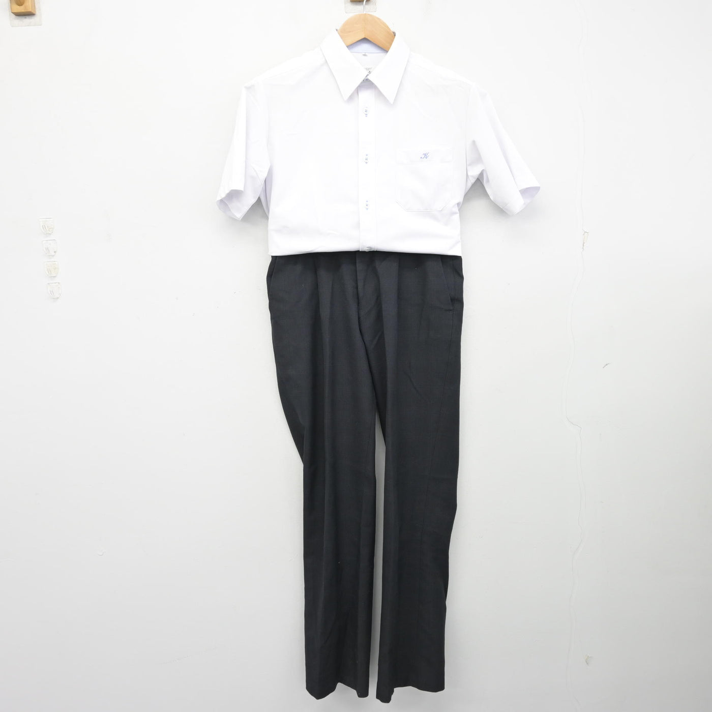中古】岡山県 倉敷高等学校 男子制服 2点 (シャツ・ズボン) sf108648 