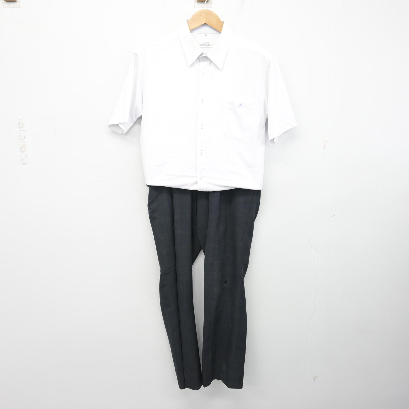 中古】岡山県 倉敷高等学校 男子制服 2点 (シャツ・ズボン) sf108649 