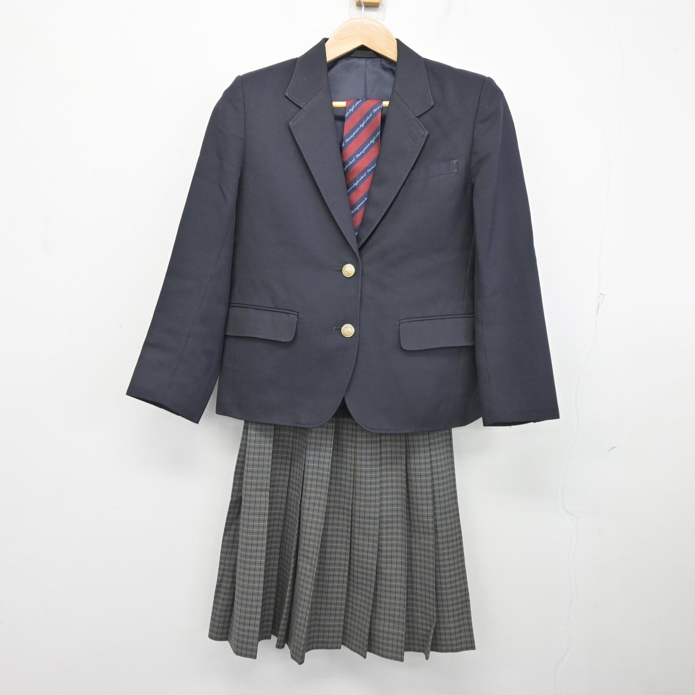 中古】神奈川県 岡野中学校 女子制服 4点 (ブレザー・スカート 