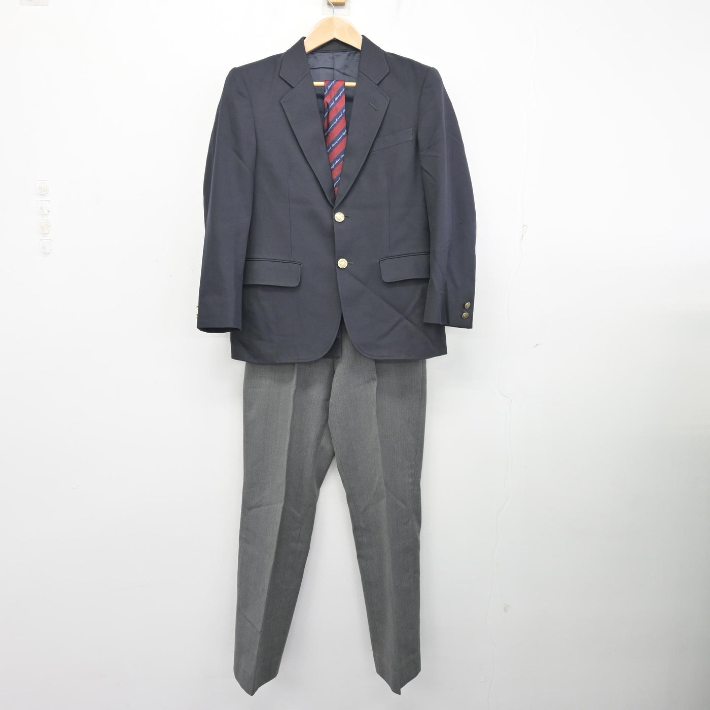 中古】神奈川県 岡野中学校 男子制服 4点 (ブレザー・ズボン・ズボン 