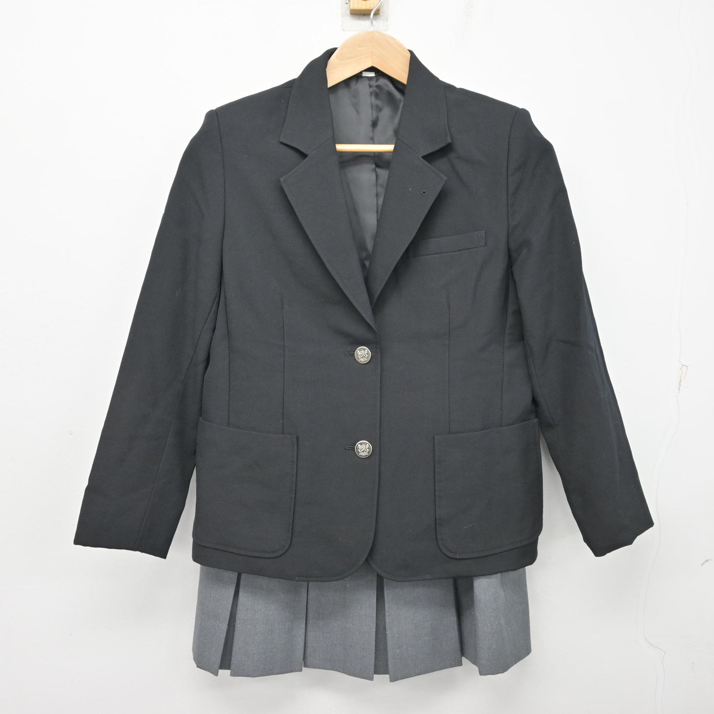 中古】神奈川県 上溝高等学校 女子制服 3点 (ブレザー・スカート 