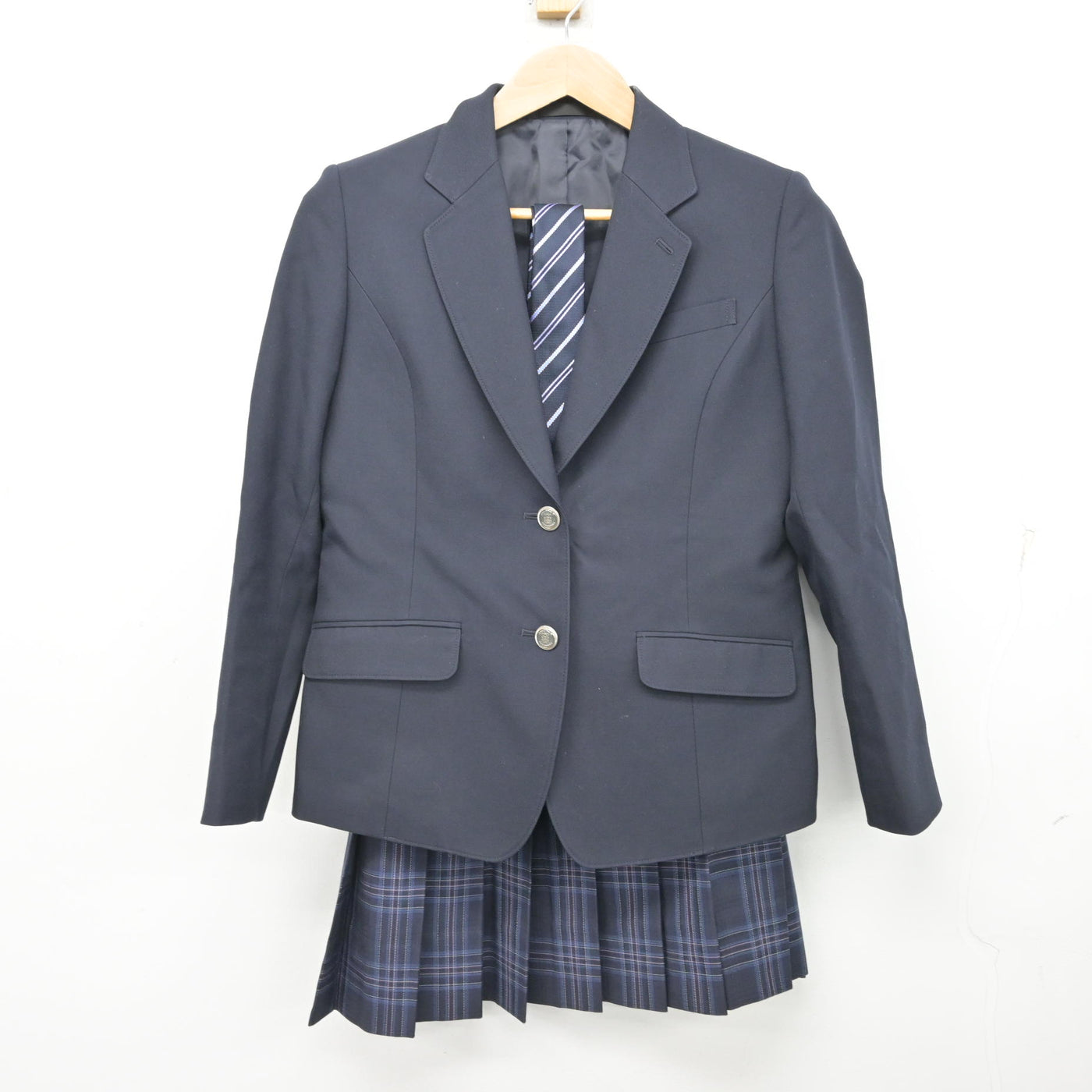 中古】神奈川県 中央大学附属横浜高等学校 女子制服 3点 (ブレザー 