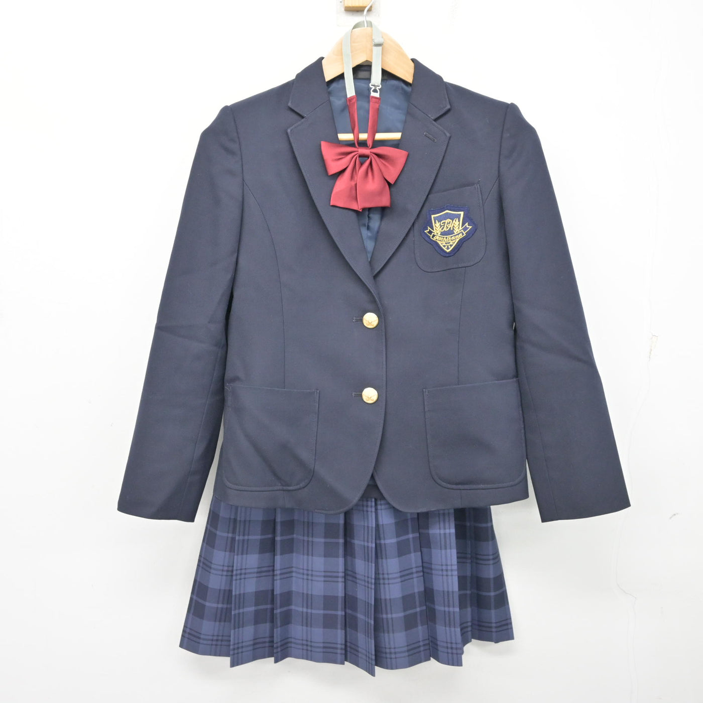中古】神奈川県 橘高等学校 女子制服 3点 (ブレザー・スカート 