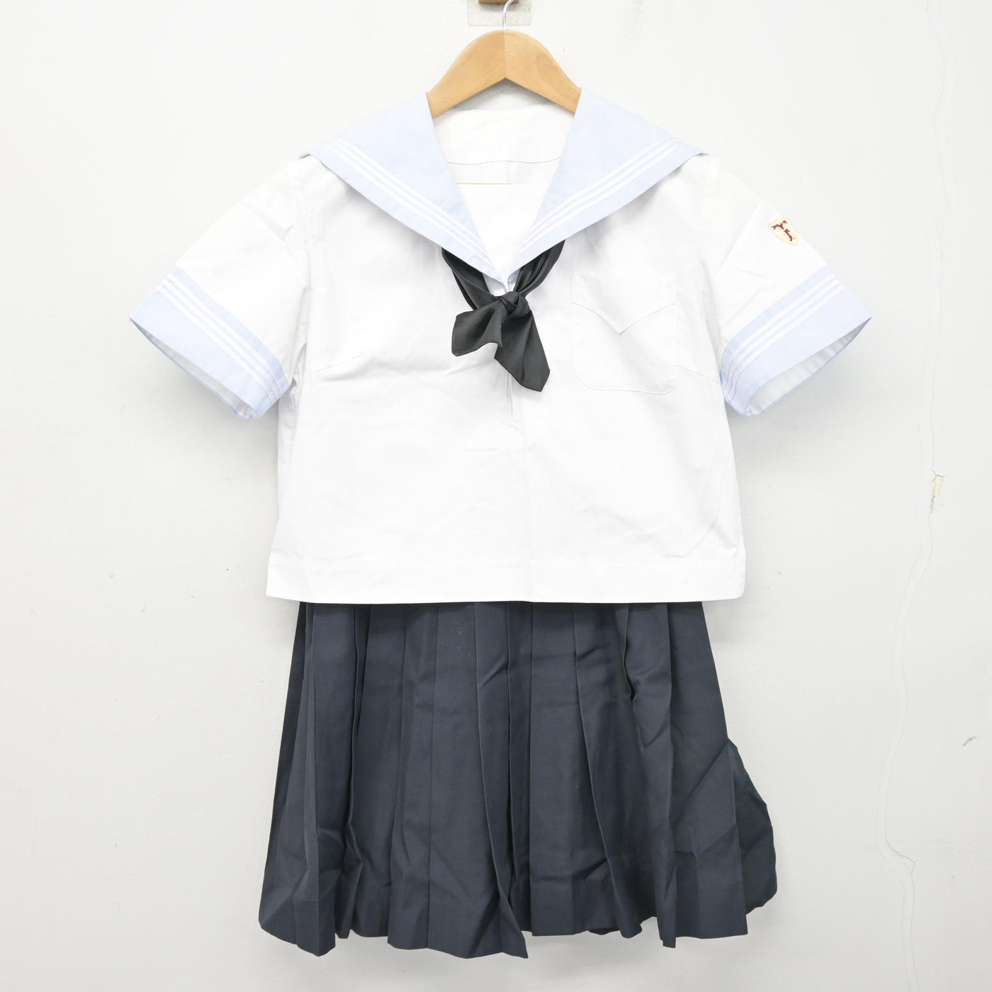 中古】神奈川県 フェリス女学院高等学校 女子制服 3点 (セーラー服 
