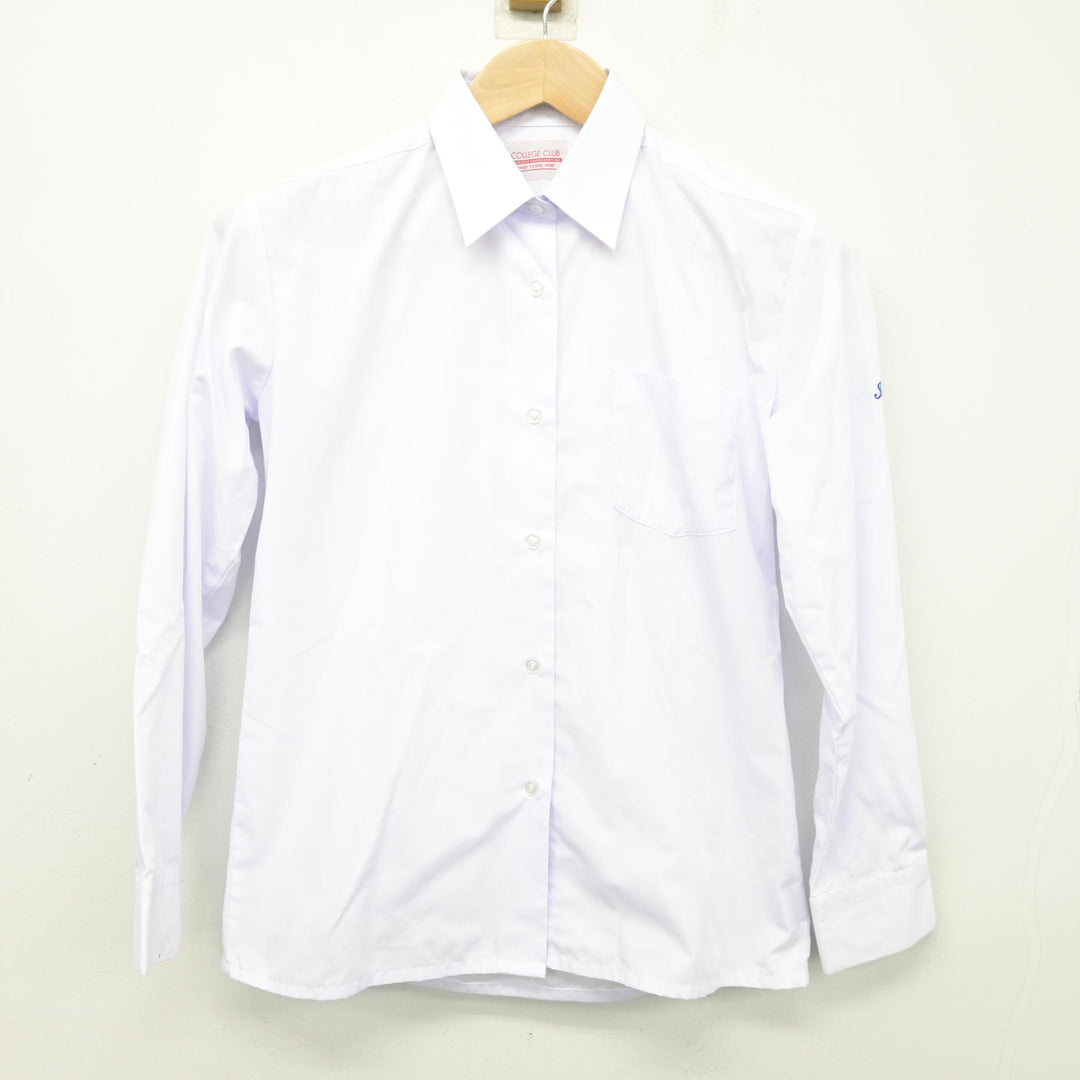 中古】長崎県 諫早高等学校 女子制服 2点 (シャツ・ジャンパースカート