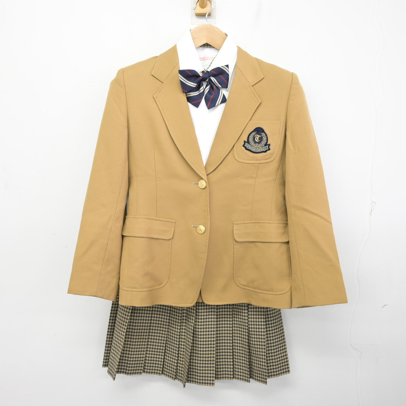中古】三重県 高田中学校 女子制服 5点 (ブレザー・シャツ・スカート