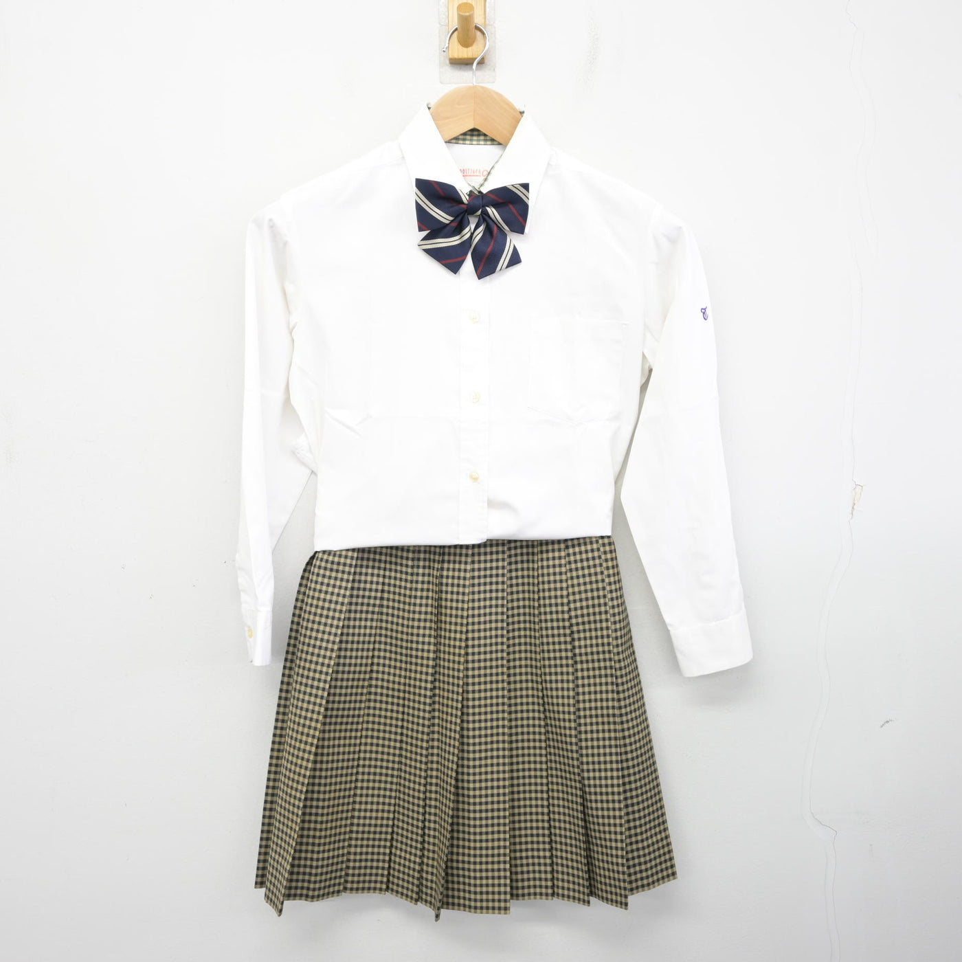 中古】三重県 高田中学校 女子制服 5点 (ブレザー・シャツ・スカート
