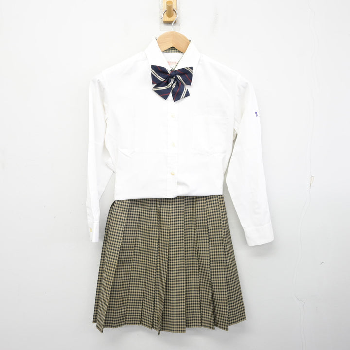 中古】三重県 高田中学校 女子制服 5点 (ブレザー・シャツ・スカート